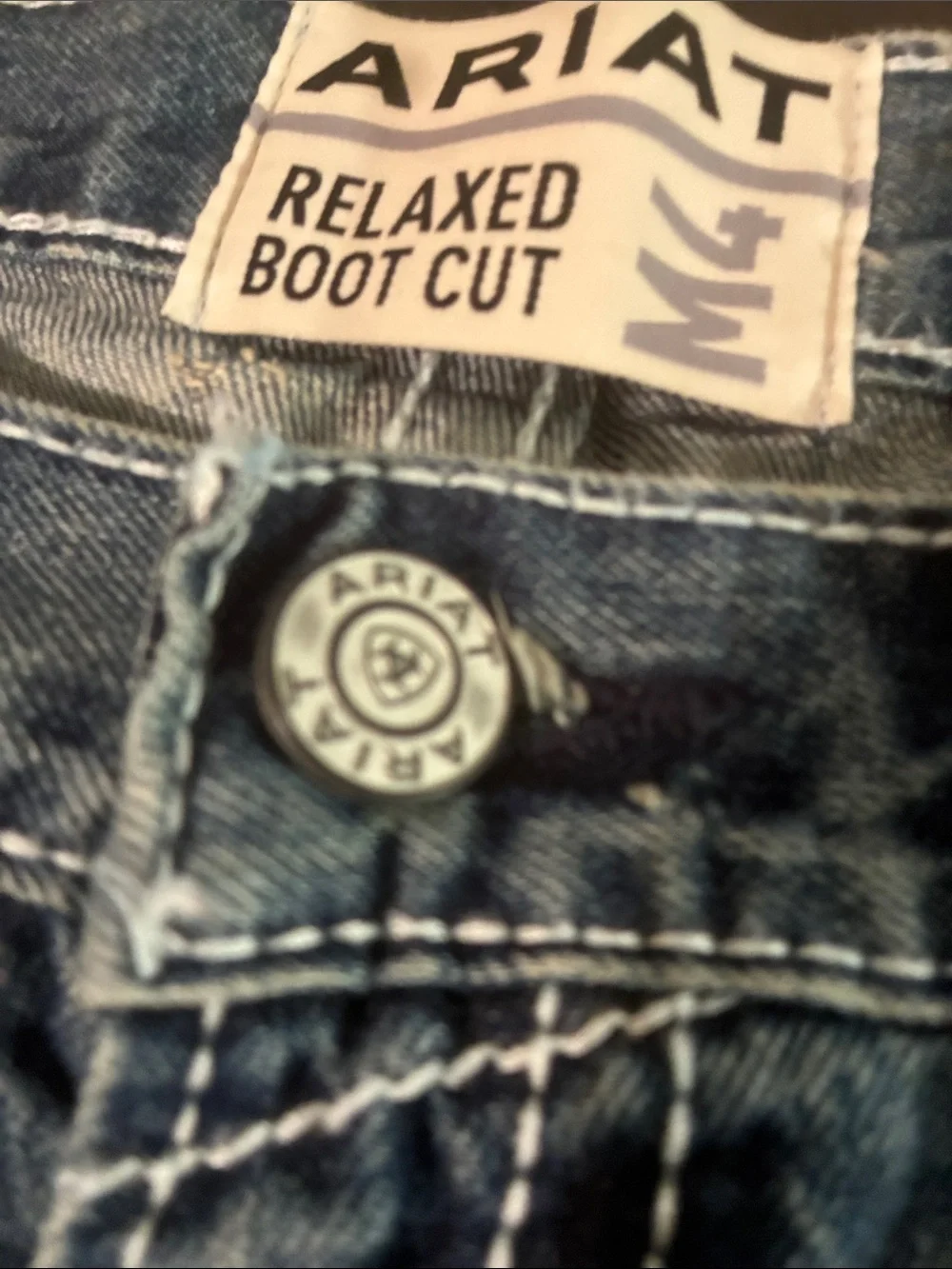 Ariat Men’s M4 Blue Jeans 34x34 Relaxed Boot Cut